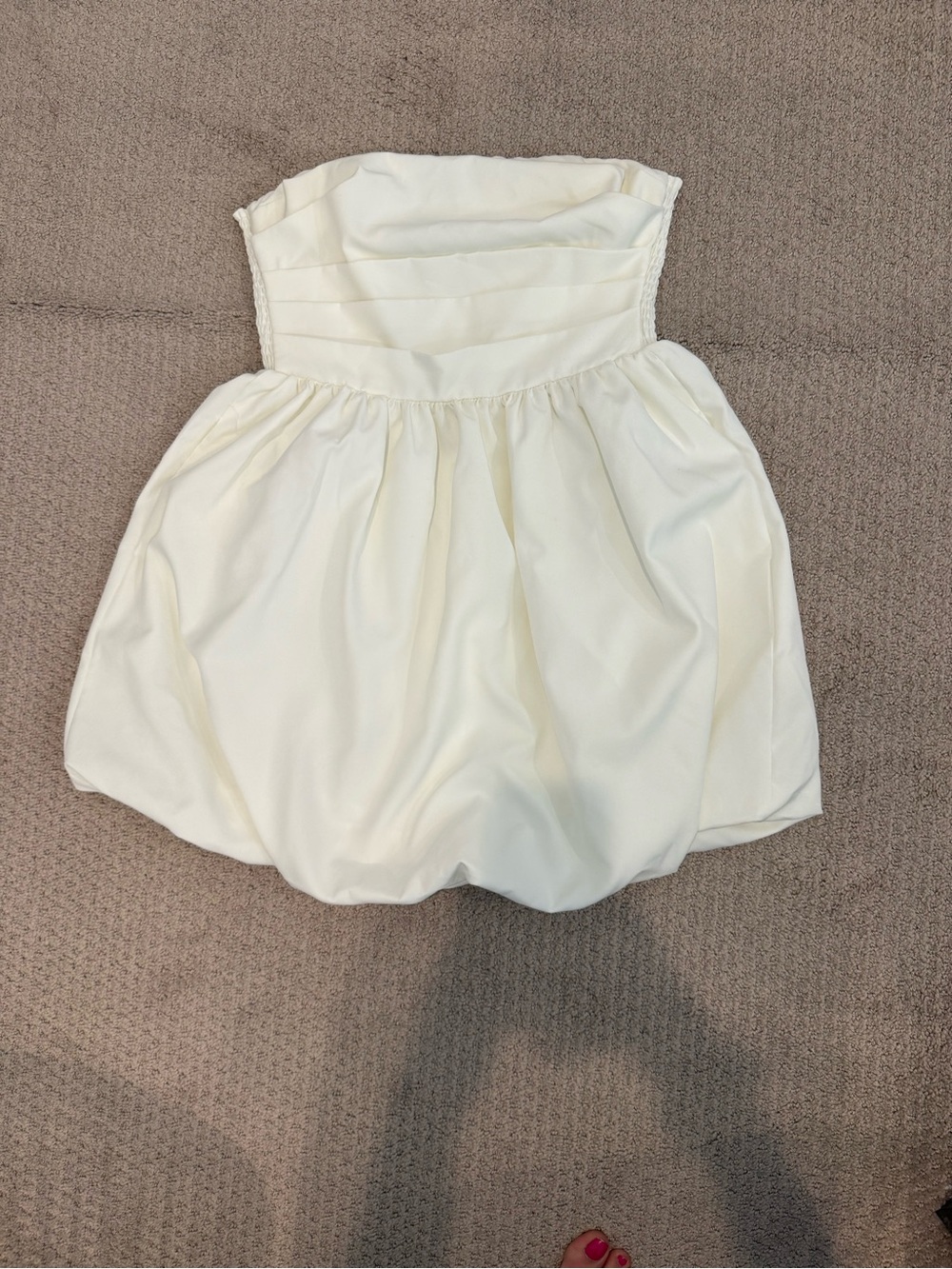Showpo Cream Strapless Bubble Dress for Girls